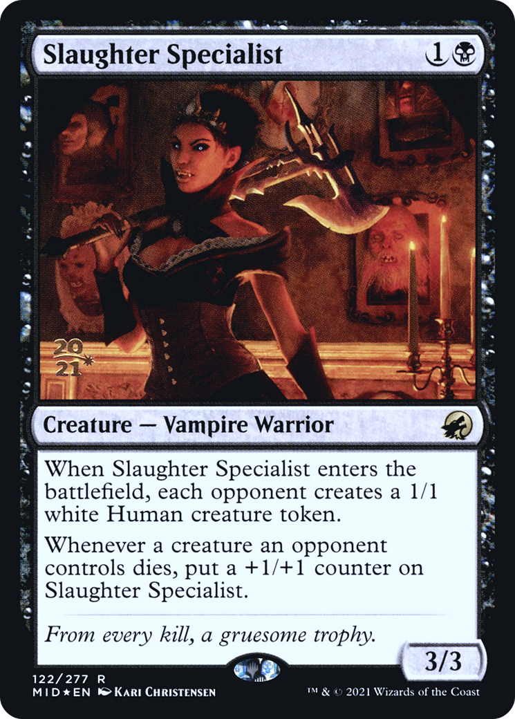 Slaughter Specialist (PRE-122) [Innistrad: Midnight Hunt Promos] Foil MTG Single Wizards of the Coast