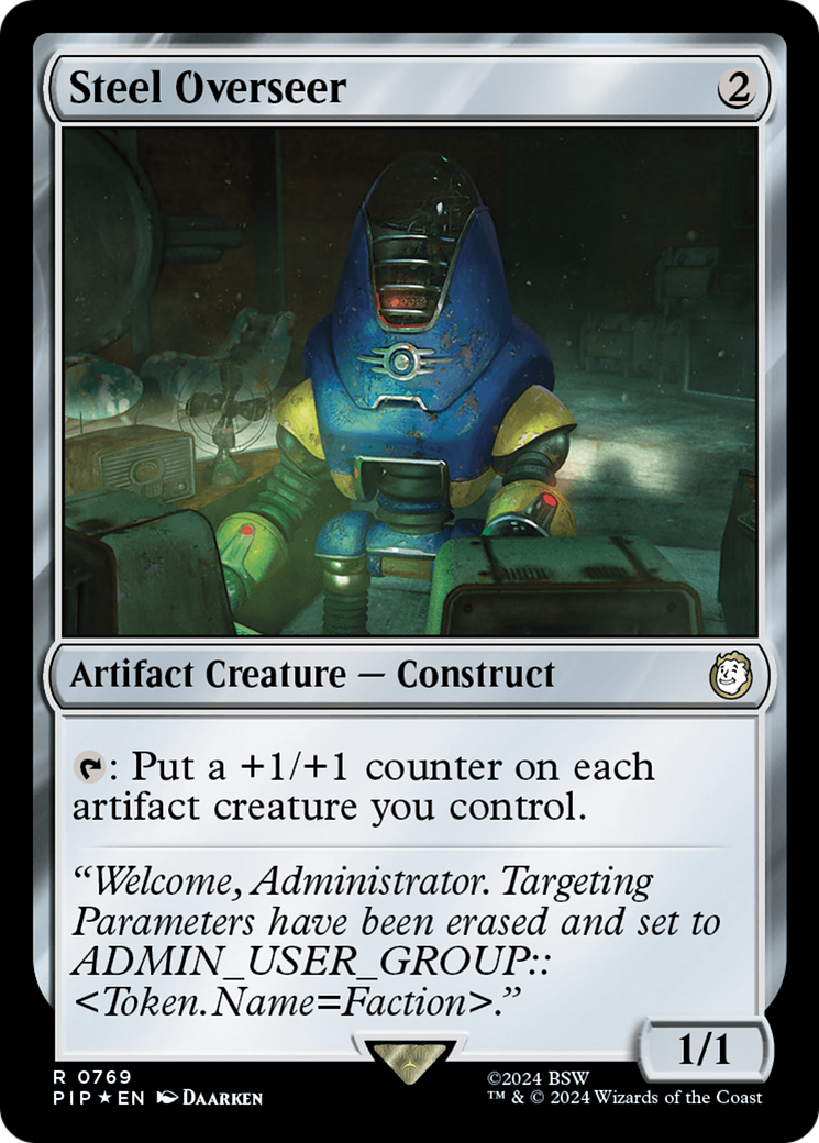 Steel Overseer (Surge Foil) (PIP-769) [Fallout] Foil MTG Single Wizards of the Coast