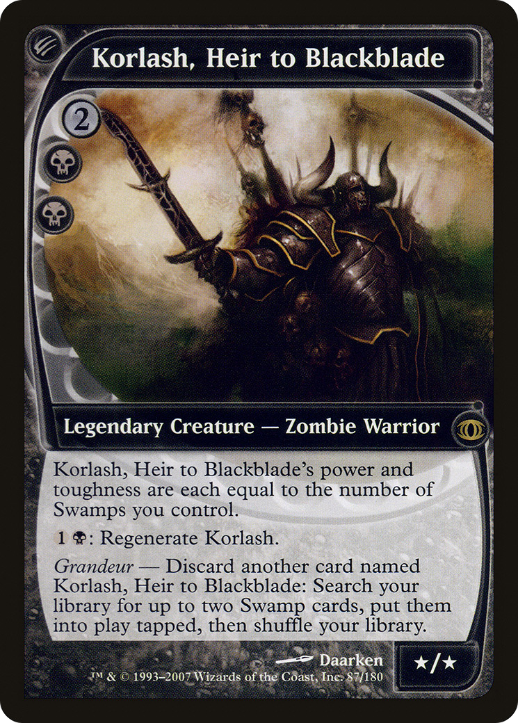 Korlash, Heir to Blackblade (FUT-087) [Future Sight] Foil MTG Single Wizards of the Coast
