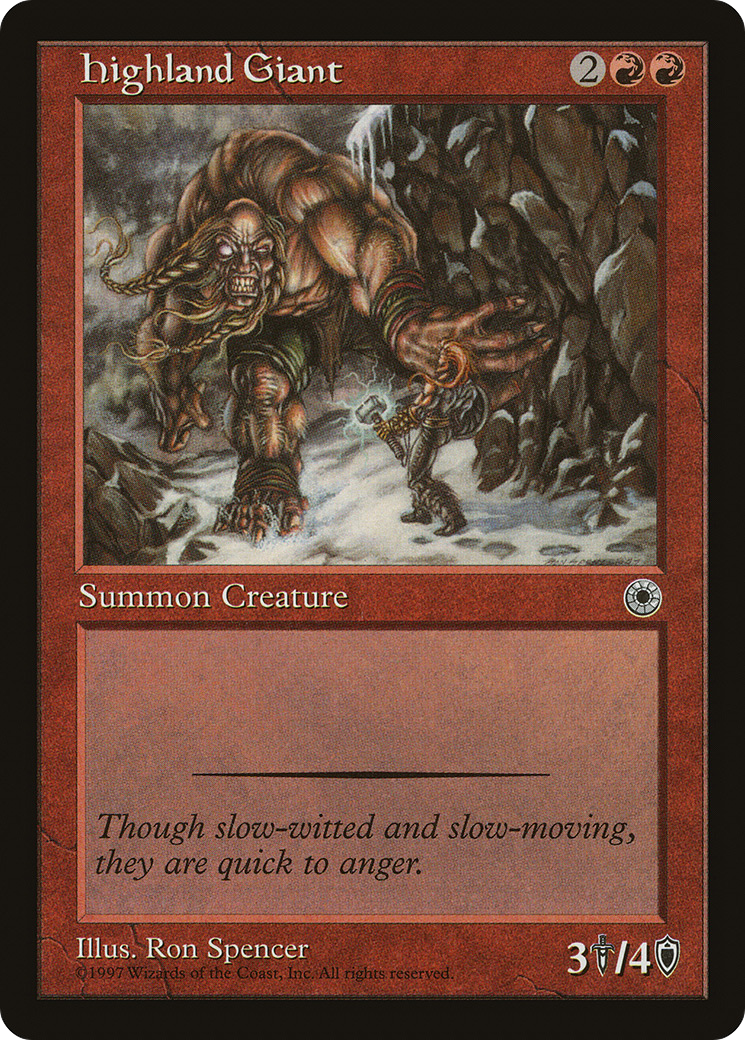 Highland Giant [Portal] MTG Single Magic: The Gathering
