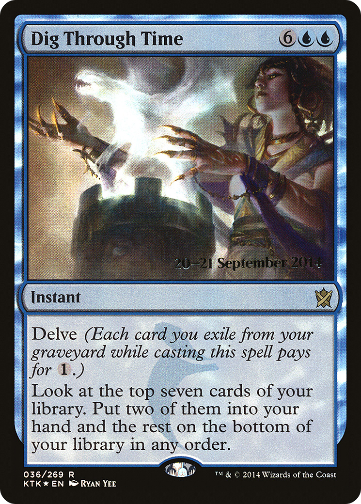Dig Through Time (PRE-036) [Khans of Tarkir Promos] Foil MTG Single Wizards of the Coast