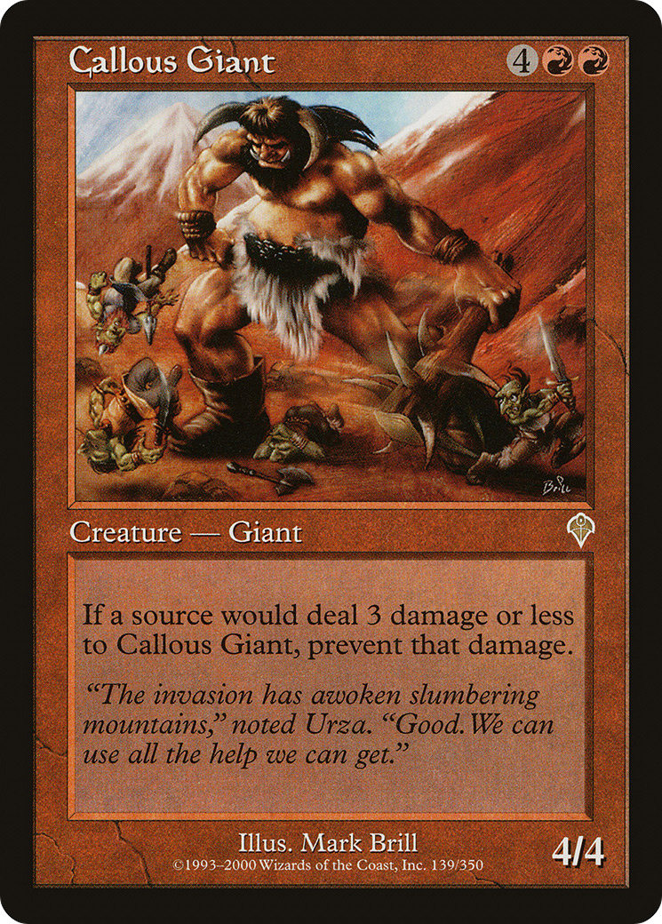 Callous Giant (INV-139) [Invasion] Foil MTG Single Wizards of the Coast
