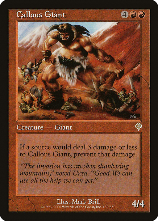 Callous Giant (INV-139) [Invasion] MTG Single Wizards of the Coast