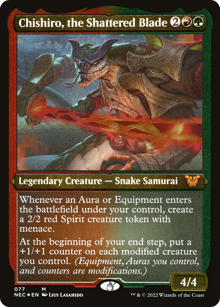 Chishiro, the Shattered Blade (NEC-077) [Neon Dynasty Commander] Etched Foil MTG Single Wizards of the Coast