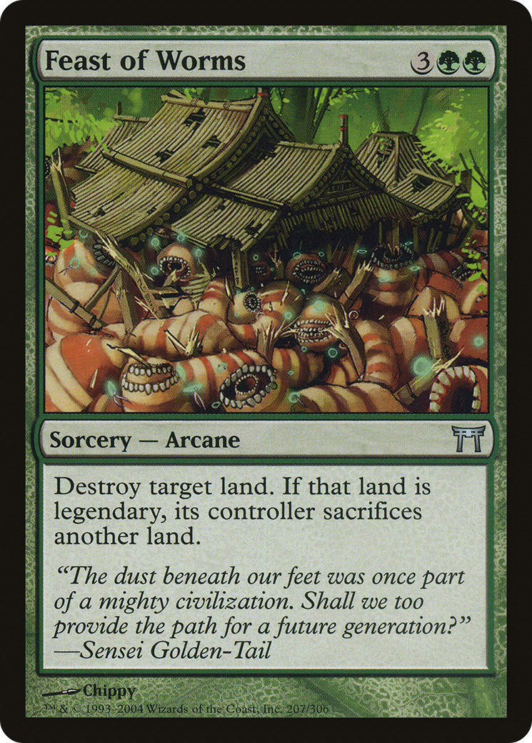 Feast of Worms (CHK-207) [Champions of Kamigawa] Foil MTG Single Wizards of the Coast