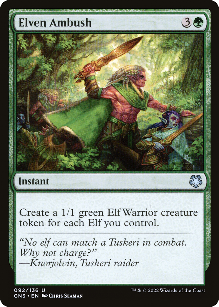 Elven Ambush (GN3-092) [Misc] Game Night: Free-for-All MTG Single Wizards of the Coast