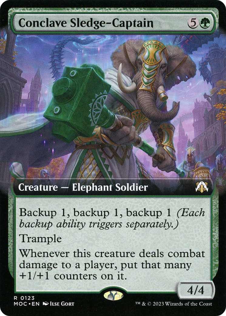 Conclave Sledge-Captain (MOC-123) [March of the Machine Commander] (Extended Art) Foil MTG Single Wizards of the Coast