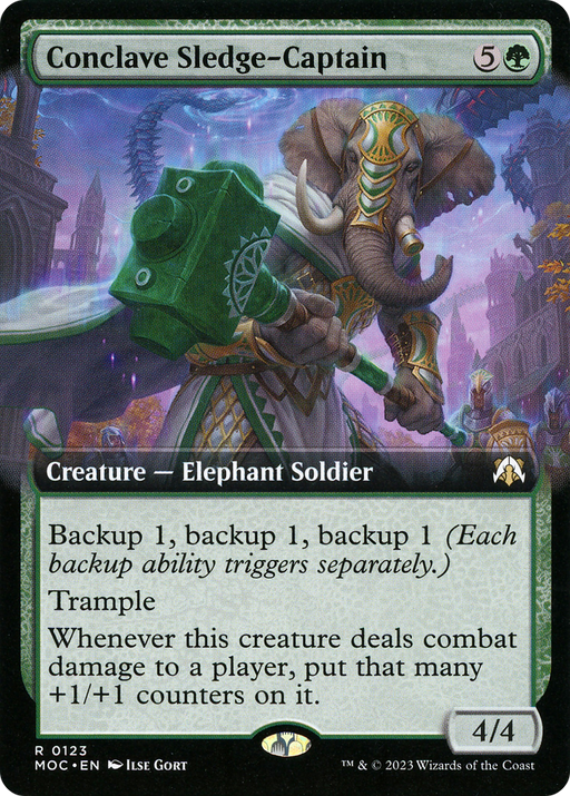 Conclave Sledge-Captain (MOC-123) [March of the Machine Commander] (Extended Art) Foil MTG Single Wizards of the Coast