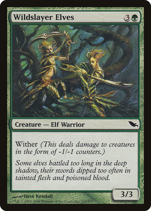 Wildslayer Elves (SHM-133) [Shadowmoor] MTG Single Wizards of the Coast
