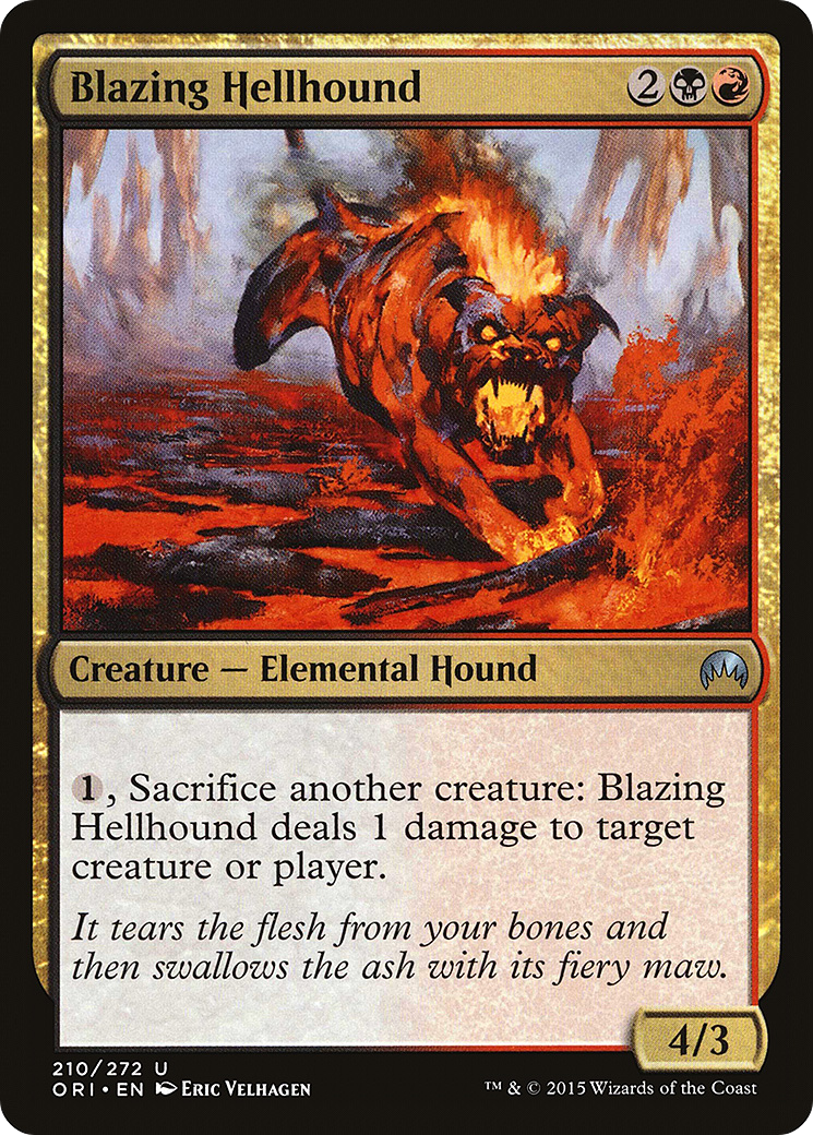 Blazing Hellhound (ORI-210) [Magic Origins] MTG Single Wizards of the Coast