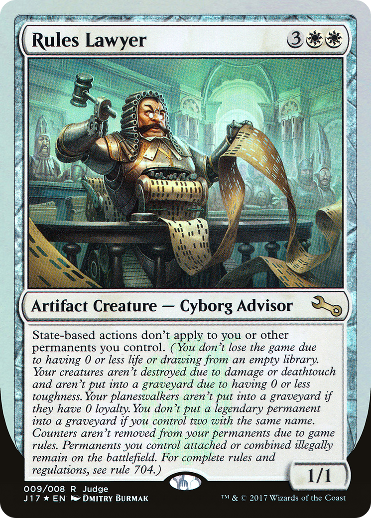Rules Lawyer (JDG-009) [Misc] Judge Gift Cards 2017 Foil MTG Single Wizards of the Coast