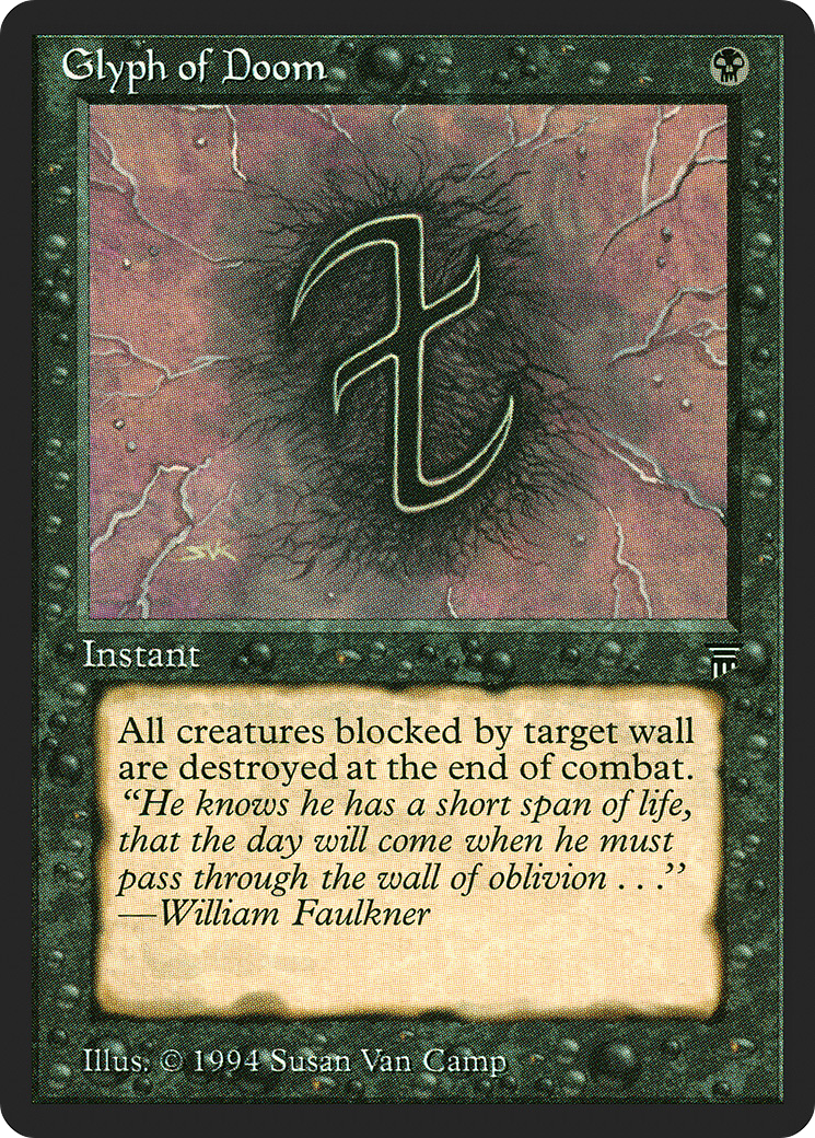 Glyph of Doom (LEG-) [Oldschool] Legends MTG Single Wizards of the Coast