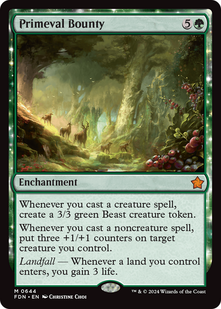 Primeval Bounty (FDN-644) [Foundations] MTG Single Wizards of the Coast