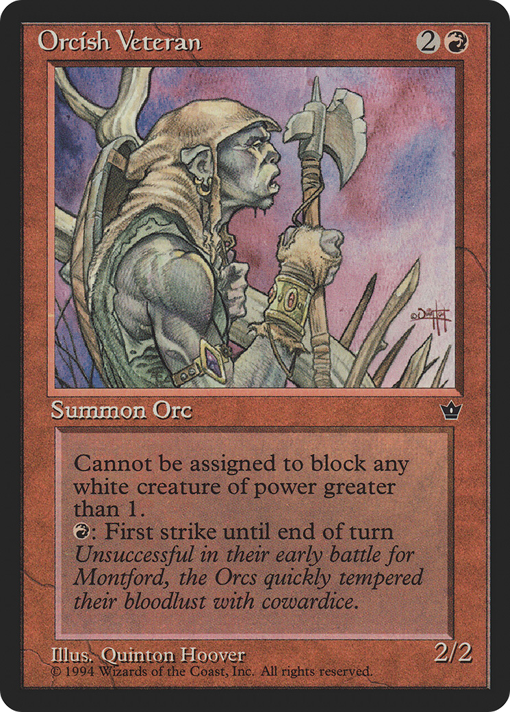 Orcish Veteran (FEM-62C) [Fallen Empires] MTG Single Wizards of the Coast