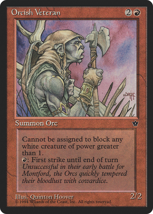 Orcish Veteran (FEM-62C) [Fallen Empires] MTG Single Wizards of the Coast