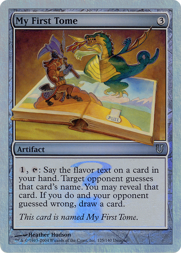 My First Tome (Alternate Foil) (UNH-125) [Unhinged] Foil MTG Single Wizards of the Coast