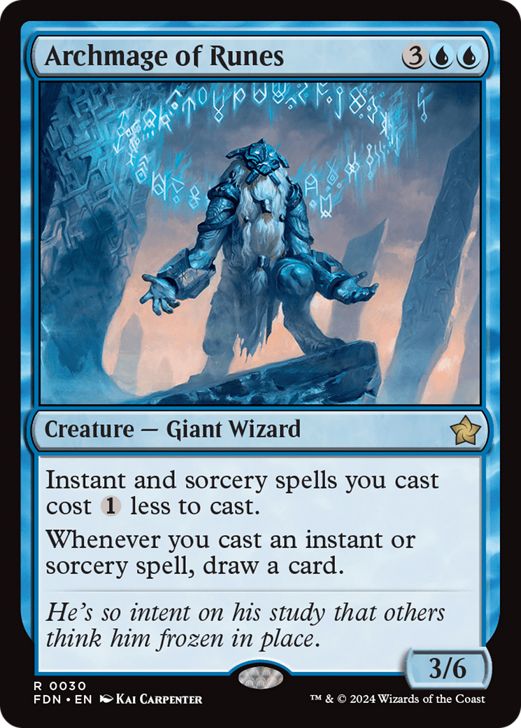Archmage of Runes (FDN-030) [Foundations] MTG Single Wizards of the Coast
