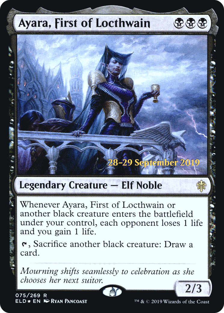 Ayara, First of Locthwain (PRE-075) [Throne of Eldraine Promos] Foil MTG Single Wizards of the Coast
