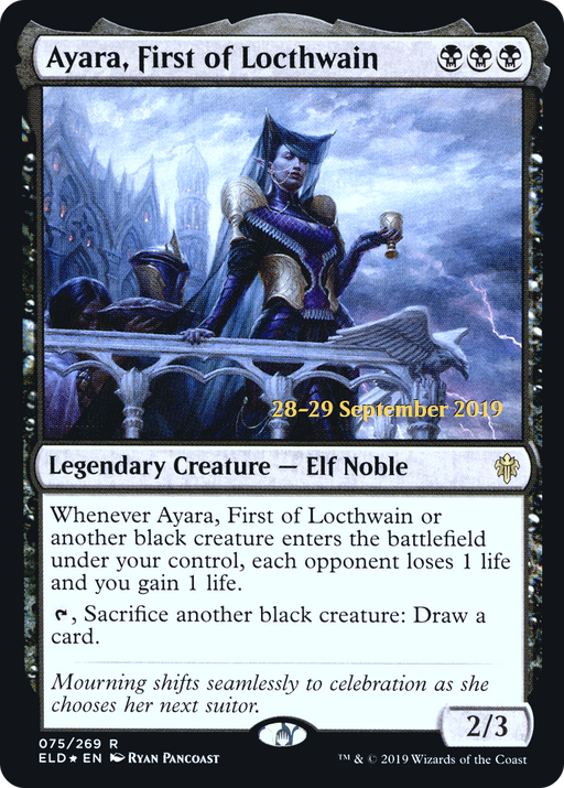 Ayara, First of Locthwain (PRE-075) [Throne of Eldraine Promos] Foil MTG Single Wizards of the Coast