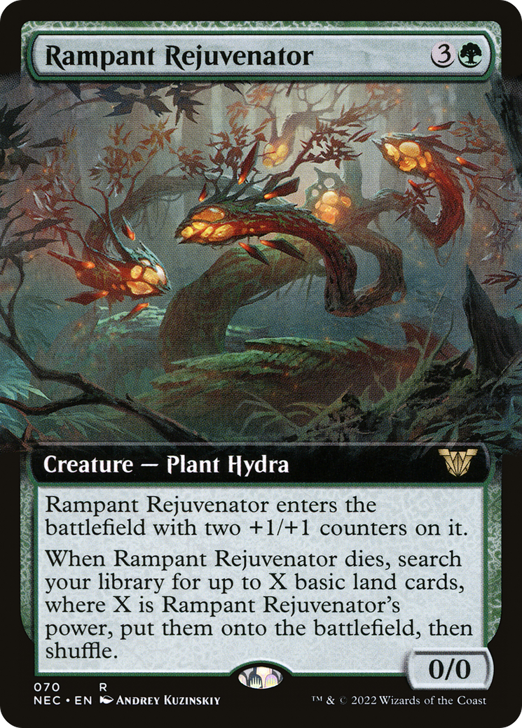 Rampant Rejuvenator (NEC-070) [Neon Dynasty Commander] (Extended Art) MTG Single Wizards of the Coast