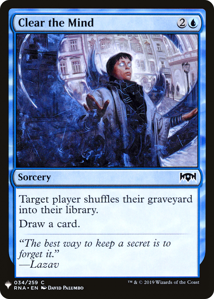 Clear the Mind (LIST-RNA-34) [Mystery Booster] The List MTG Single Wizards of the Coast