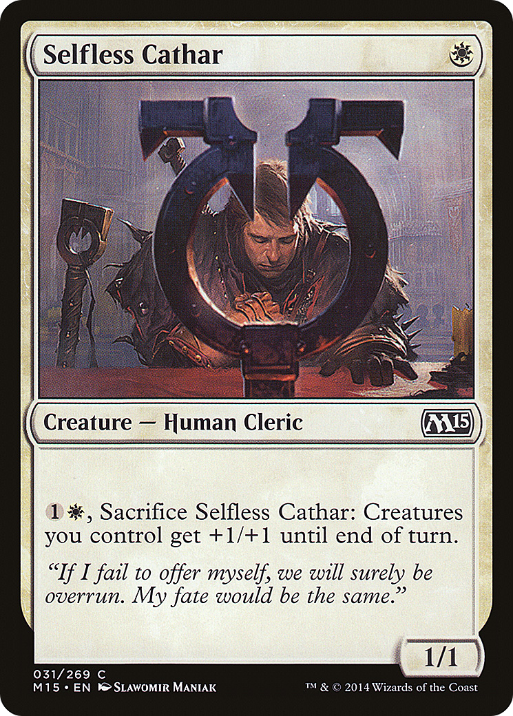 Selfless Cathar (M15-031) [Magic 2015] Foil MTG Single Wizards of the Coast