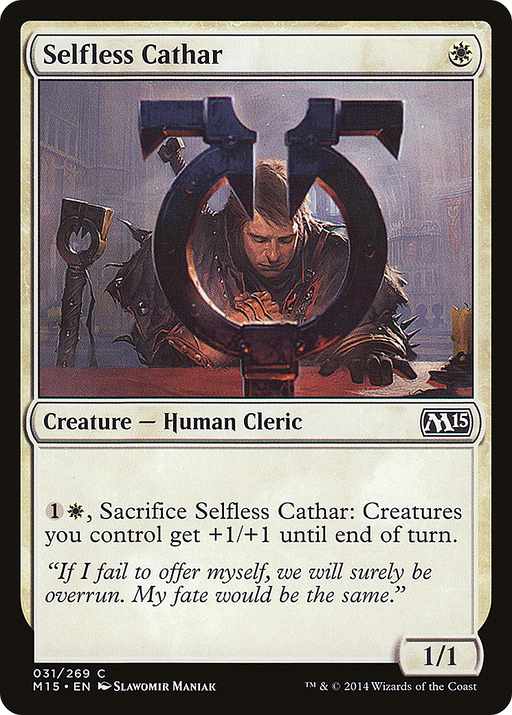 Selfless Cathar (M15-031) [Magic 2015] Foil MTG Single Wizards of the Coast