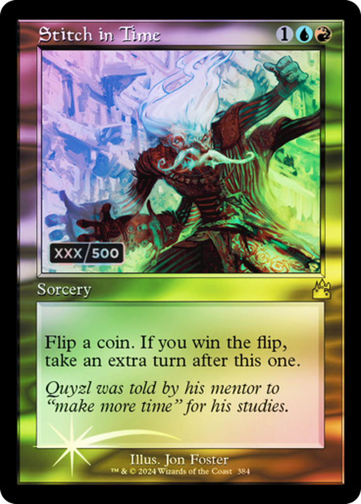Stitch in Time (Serial Numbered) (RVR-384) [Ravnica Remastered] Foil MTG Single Wizards of the Coast