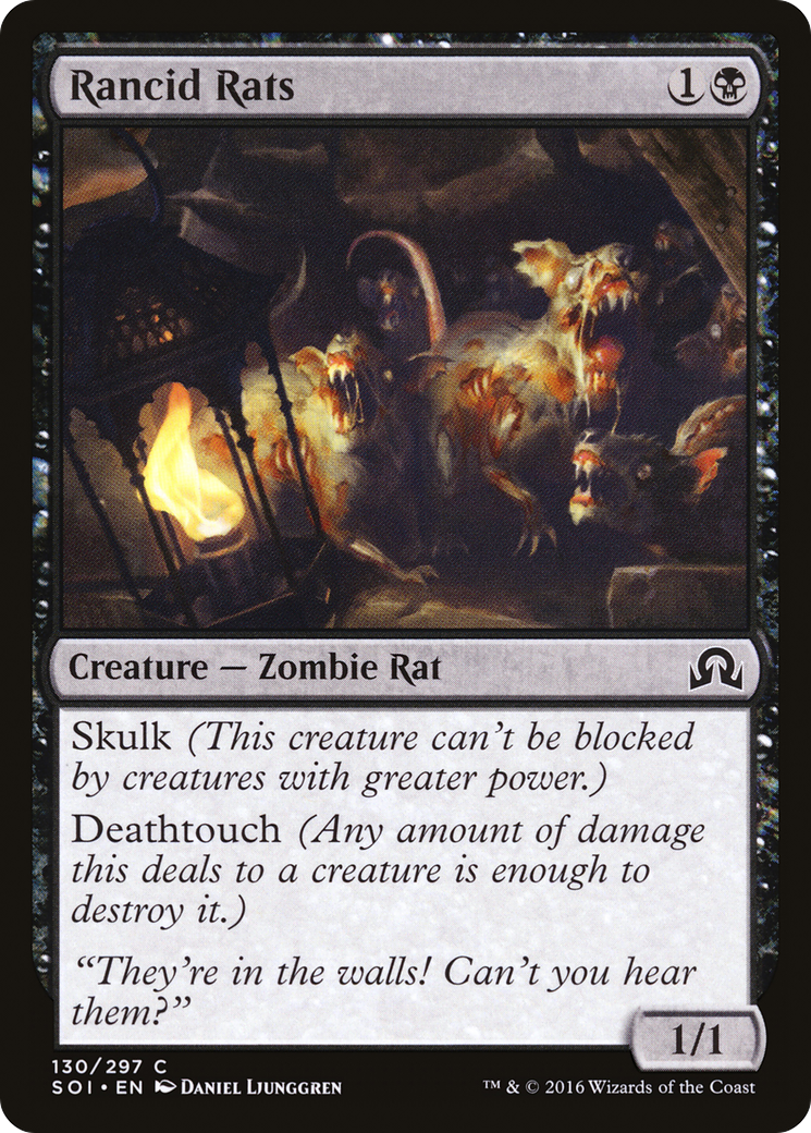 Rancid Rats (SOI-130) [Shadows over Innistrad] Foil MTG Single Wizards of the Coast