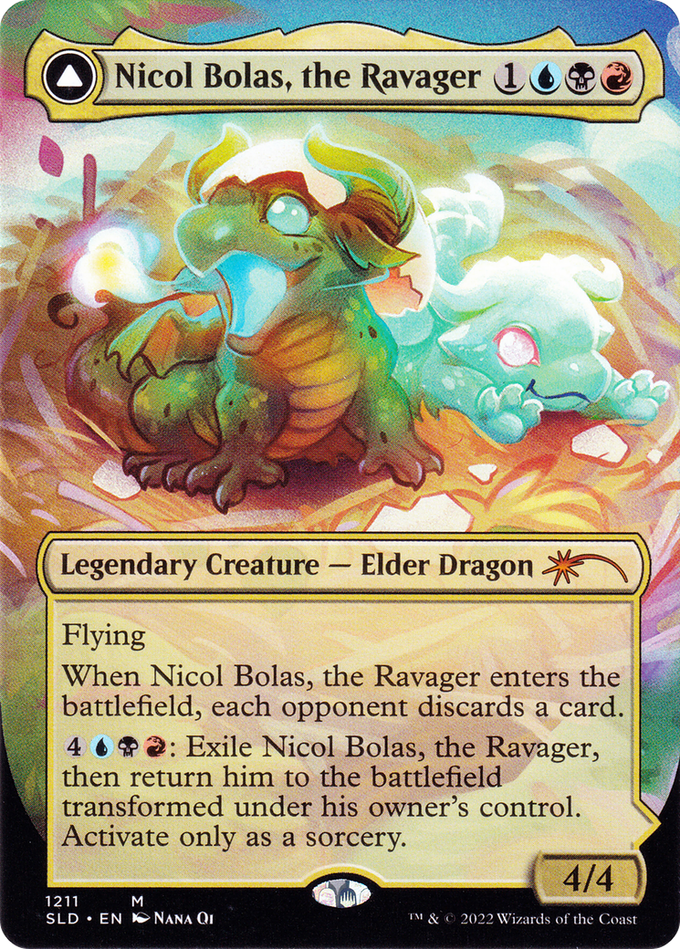 Nicol Bolas, the Ravager (Display Commander) - Thick Stock (SLD-1211) [Secret Lair] Drop (Borderless) MTG Single Wizards of the Coast