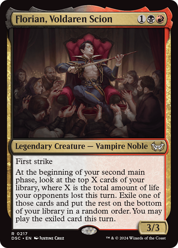 Florian, Voldaren Scion (DSC-217) [Duskmourn: House of Horror Commander] MTG Single Wizards of the Coast