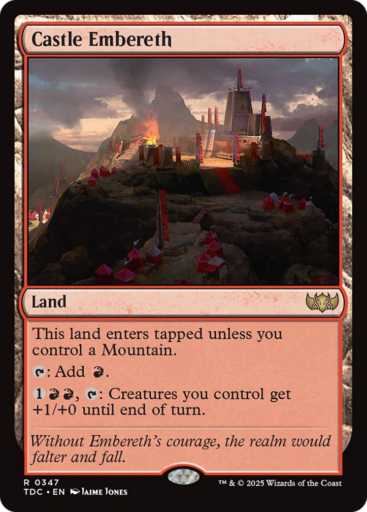 Castle Embereth (TDC-347) [Commander: Tarkir: Dragonstorm] MTG Single Wizards of the Coast
