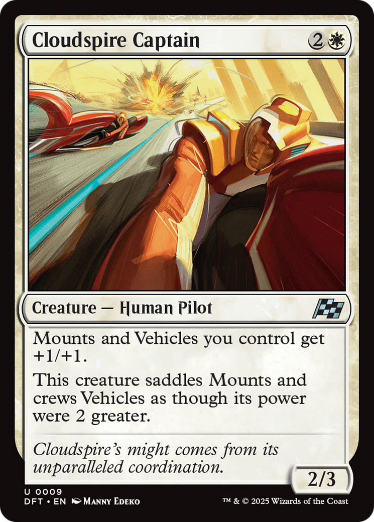 Cloudspire Captain (DFT-009) [Aetherdrift] MTG Single Wizards of the Coast