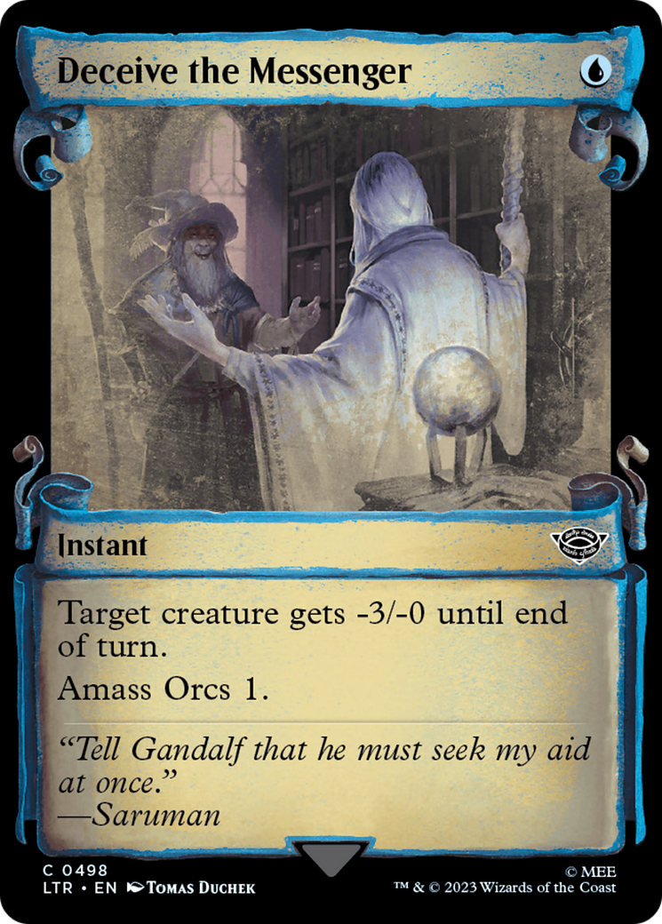 Deceive the Messenger (Showcase Scrolls) (LTR-498) [The Lord of the Rings: Tales of Middle-earth] (Showcase) MTG Single Wizards of the Coast