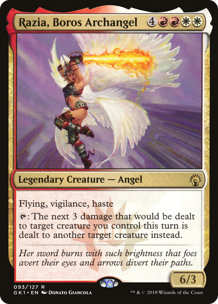 Razia, Boros Archangel (GR1-093) [Misc] GRN Guild Kit MTG Single Wizards of the Coast