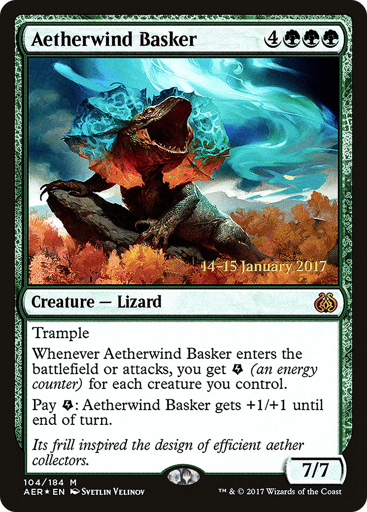 Aetherwind Basker (PRE-104) [Aether Revolt Promos] Foil MTG Single Wizards of the Coast
