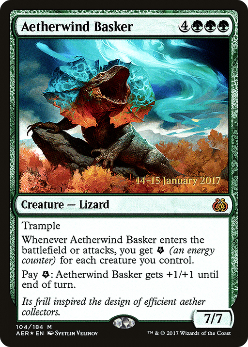 Aetherwind Basker (PRE-104) [Aether Revolt Promos] Foil MTG Single Wizards of the Coast