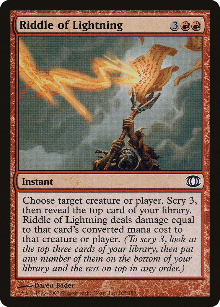 Riddle of Lightning (FUT-105) [Future Sight] Foil MTG Single Wizards of the Coast
