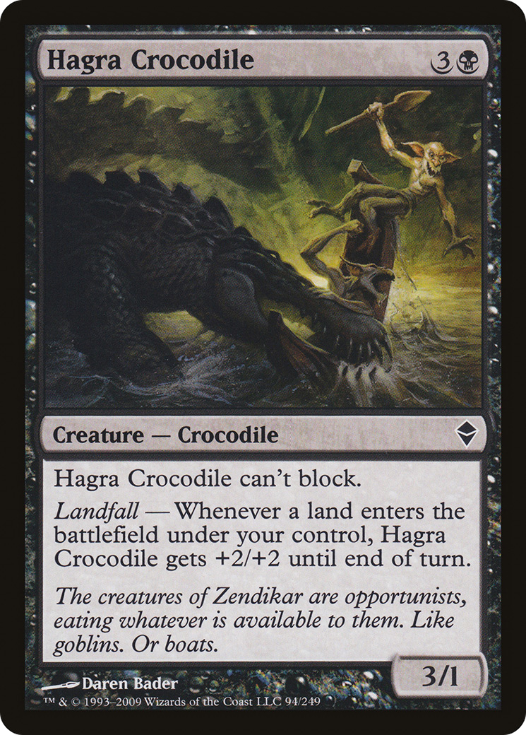 Hagra Crocodile (ZEN-094) [Zendikar] Foil MTG Single Wizards of the Coast