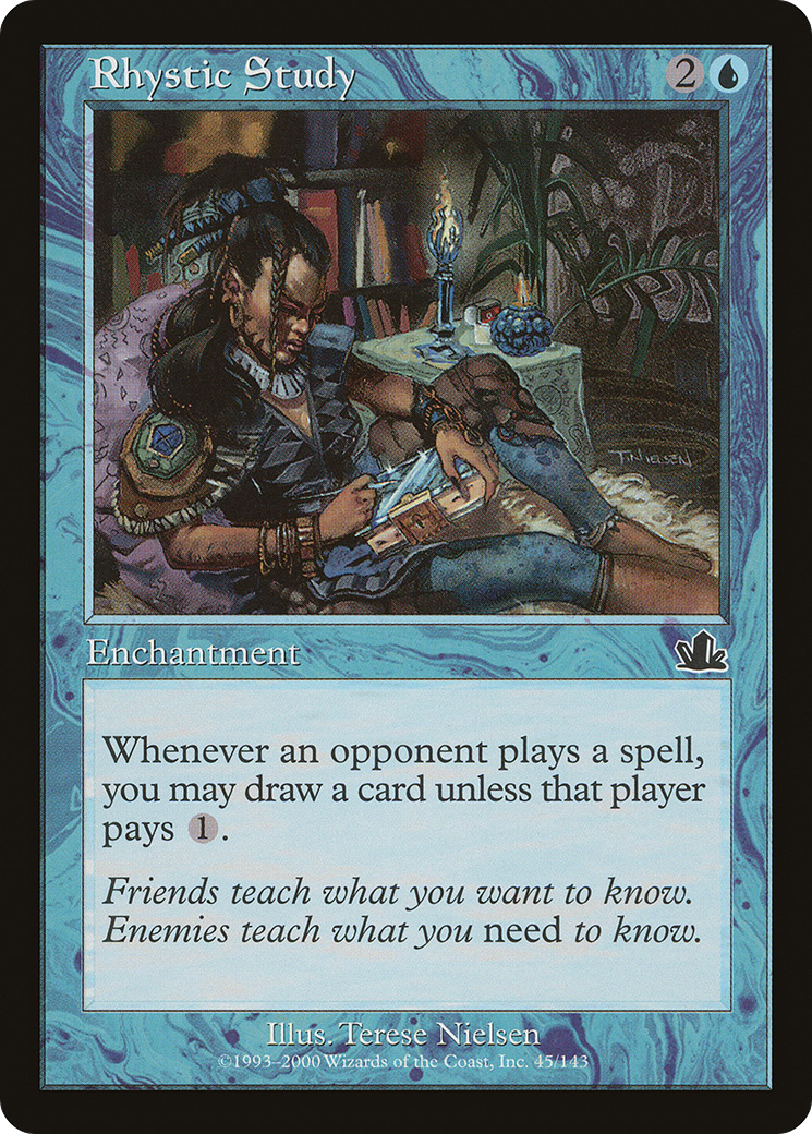 Rhystic Study (PCY-045) [Prophecy] MTG Single Wizards of the Coast