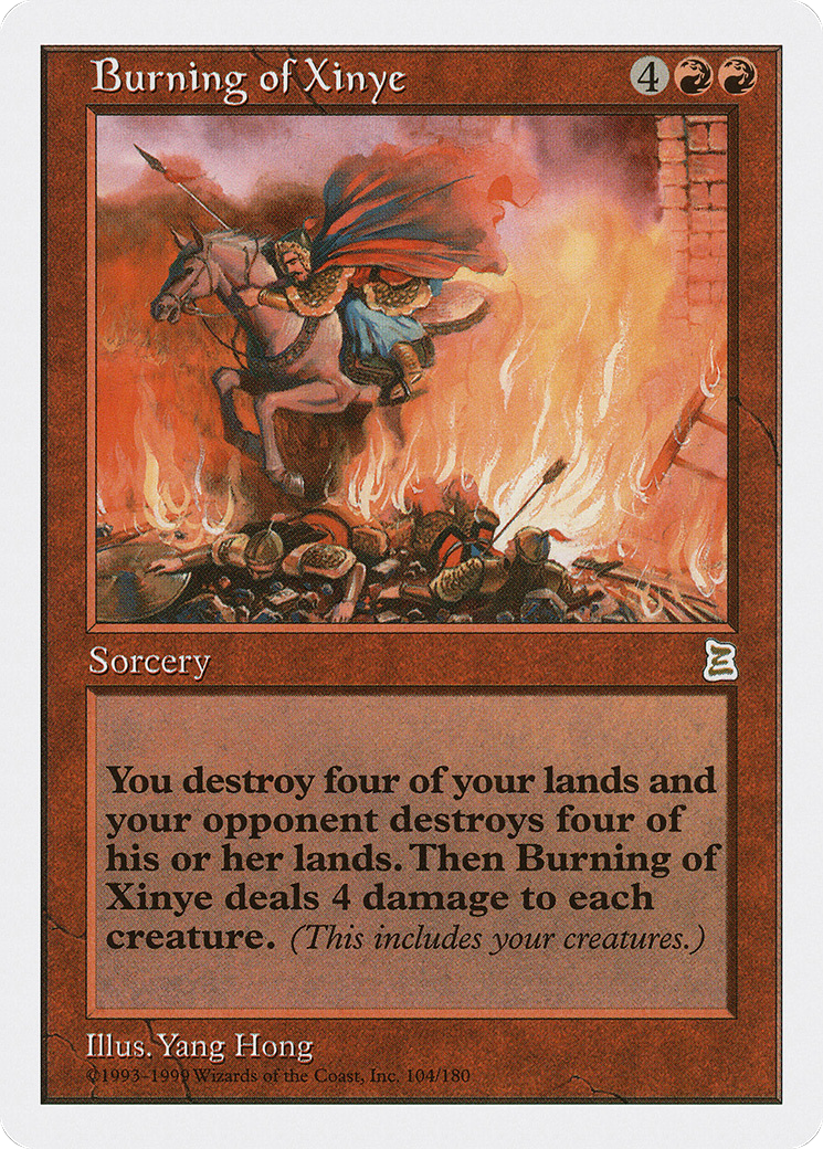 Burning of Xinye (PTK-104) [Oldschool] Portal Three Kingdoms MTG Single Wizards of the Coast
