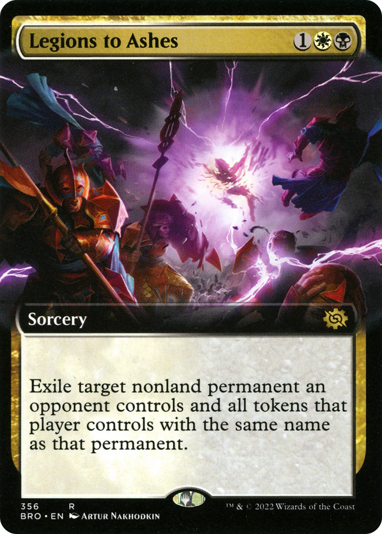 Legions to Ashes (BRO-356) [The Brothers' War] (Extended Art) MTG Single Wizards of the Coast