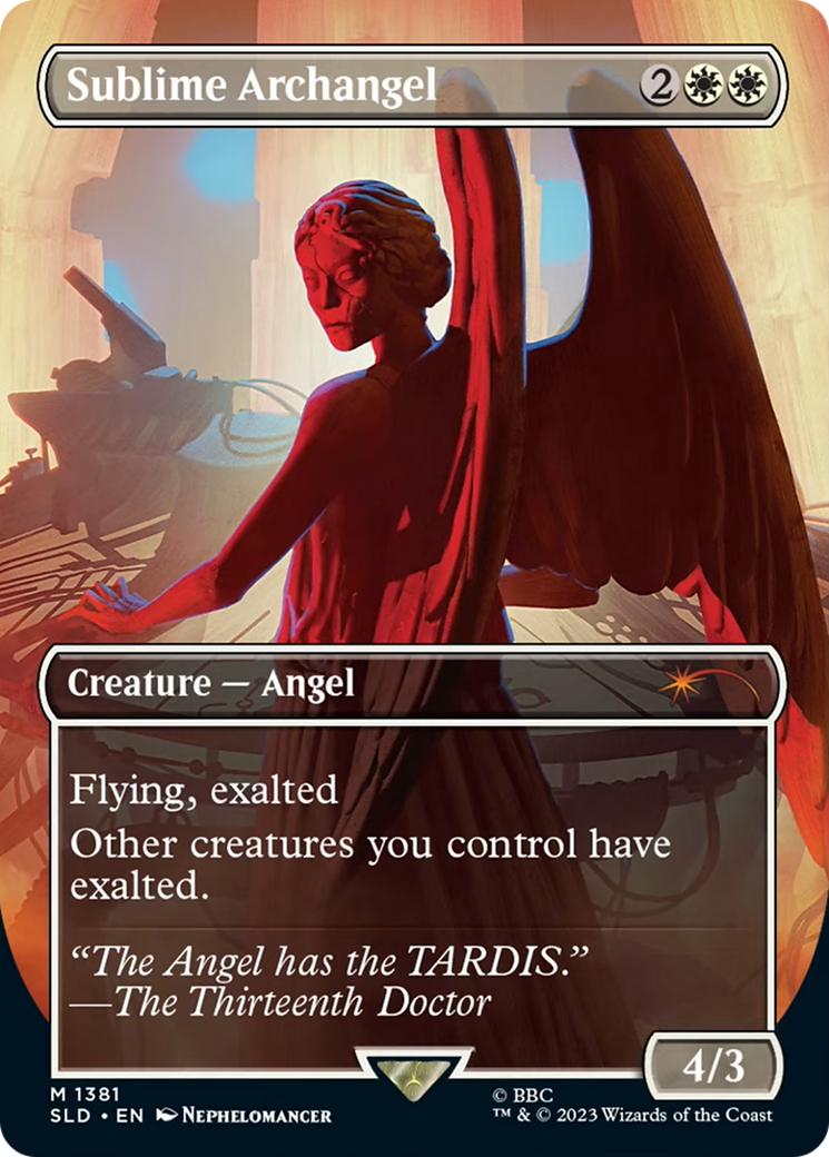 Sublime Archangel (SLD-1381) [Secret Lair] Drop (Borderless) Foil MTG Single Wizards of the Coast
