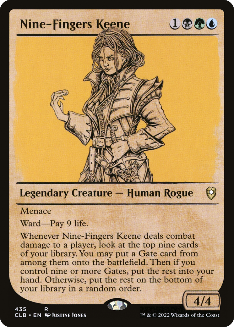 Nine-Fingers Keene (CLB-435) [Commander Legends: Battle for Baldur's Gate] (Showcase) Foil MTG Single Wizards of the Coast
