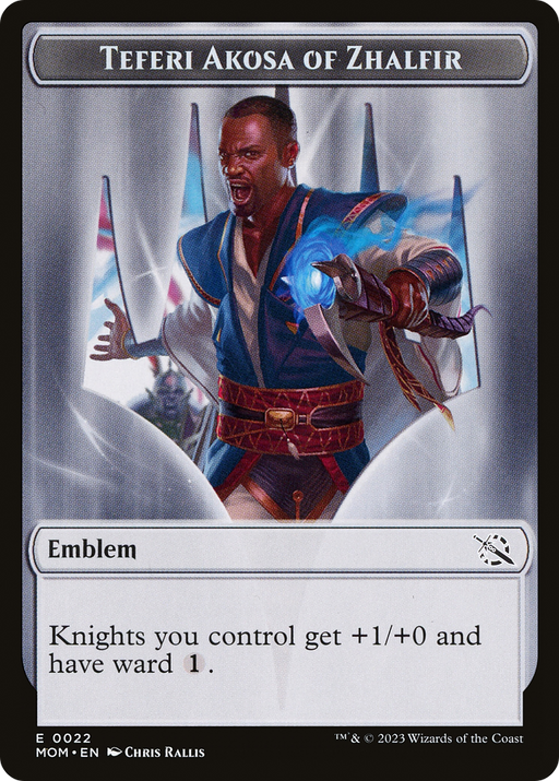Teferi Akosa of Zhalfir Emblem (TMOM-022) [Tokens] March of the Machine Tokens Foil MTG Single Wizards of the Coast