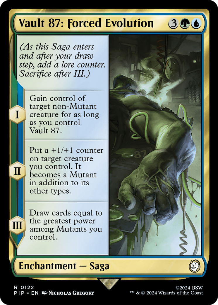 Vault 87: Forced Evolution (PIP-122) [Fallout] Foil MTG Single Wizards of the Coast