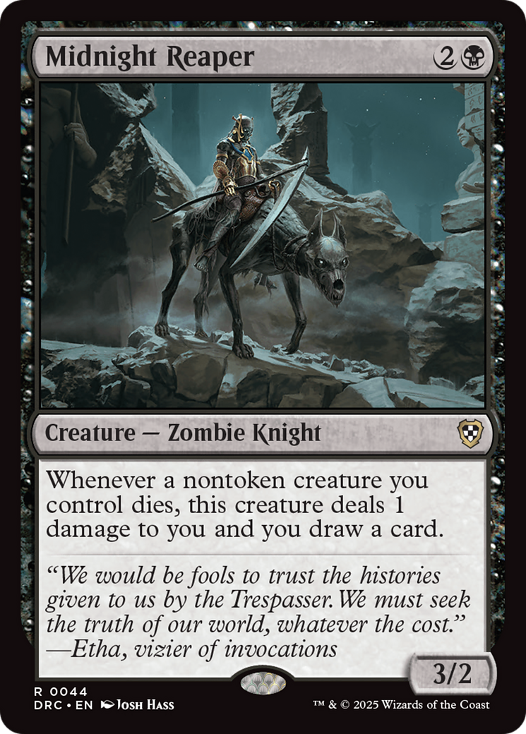 Midnight Reaper (DRC-044) [Aetherdrift Commander] MTG Single Wizards of the Coast