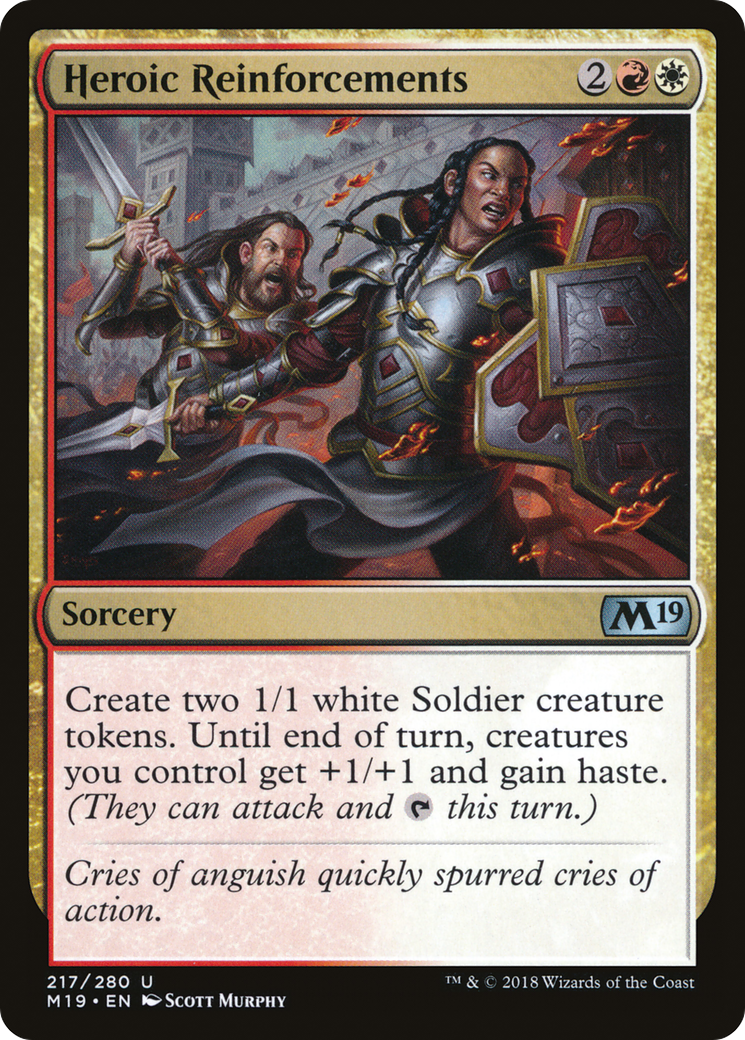Heroic Reinforcements (M19-217) [Core Set 2019] MTG Single Wizards of the Coast