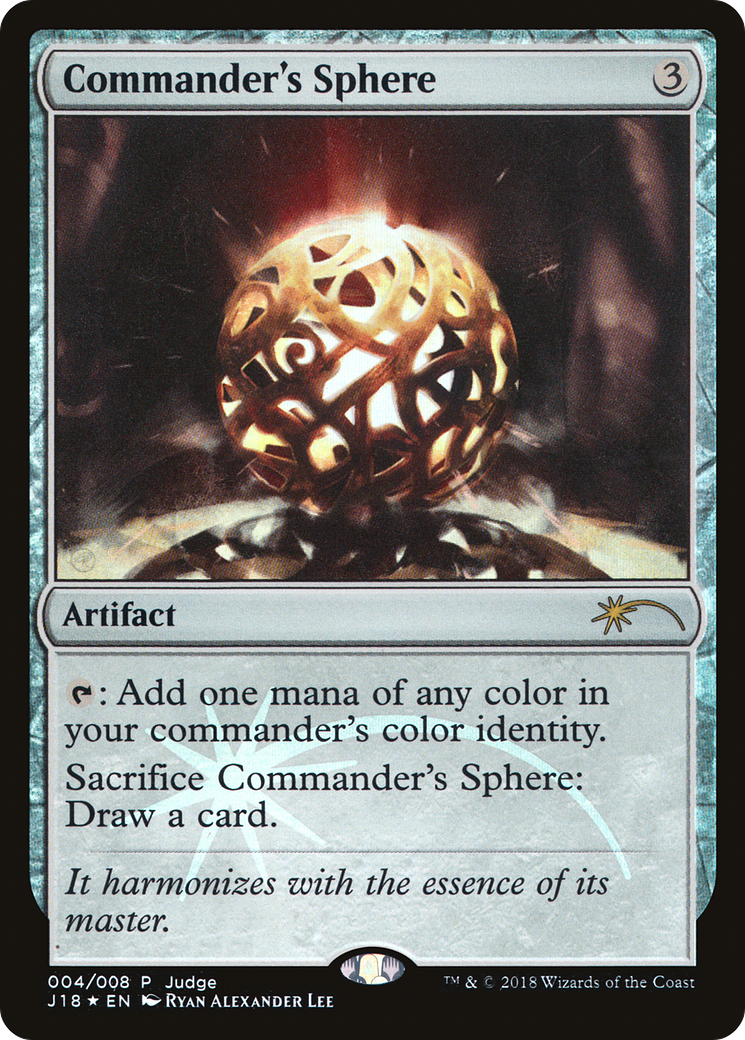 Commander's Sphere (JDG-004) [Misc] Judge Gift Cards 2018 Foil MTG Single Wizards of the Coast