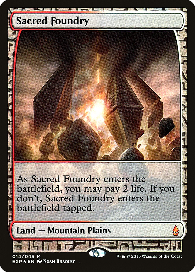 Sacred Foundry (EXP-014) [Zendikar Expeditions] Foil MTG Single Wizards of the Coast
